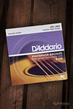 D'addario Phosphor Bronze Acoustic Custom Licht 11-52