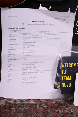 Novo Serus P2 Bonfire mit dunkelkirschroter Rückseite (GEBRAUCHT)