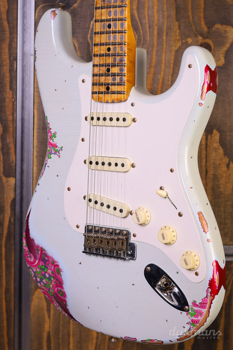Fender Custom Shop Limited Edition Mischief Maker – Heavy Relic – Super Faded Aged Sonic Blue Over Pink Paisley