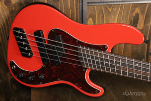 Dingwall Custom Shop Super P/J 5 Fiesta Red Black Back