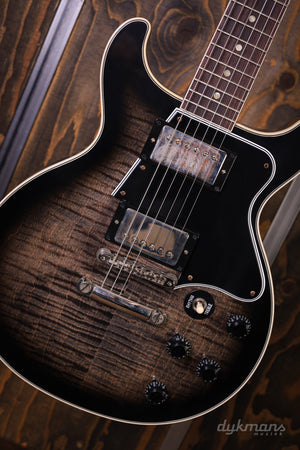 Gibson Custom Les Paul Special Double Cut mit gemaserter Ahorndecke, VOS Cobra Burst