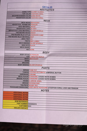 Gretsch Custom Shop 1955 White Penguin Tahiti Coral von Baumeister Gonzalo Madrigal