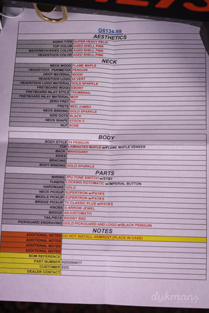 Gretsch Custom Shop 1959 White Penguin Faded Shell Pink Super Heavy Relic von Baumeister Chad Henrichsen