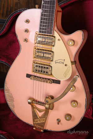 Gretsch Custom Shop 1959 White Penguin Faded Shell Pink Super Heavy Relic von Baumeister Chad Henrichsen