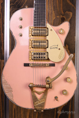 Gretsch Custom Shop 1959 White Penguin Faded Shell Pink Super Heavy Relic von Baumeister Chad Henrichsen