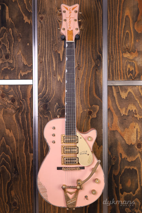 Gretsch Custom Shop 1959 White Penguin Faded Shell Pink Super Heavy Relic by Master Builder Gonzalo Madrigal