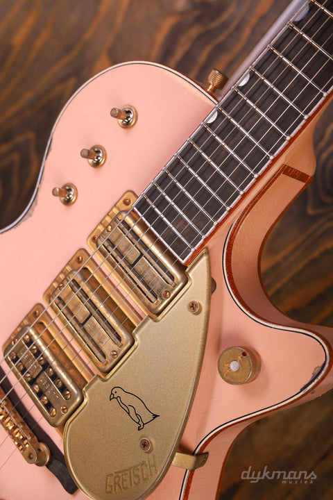 Gretsch Custom Shop 1959 White Penguin Faded Shell Pink Super Heavy Relic by Master Builder Gonzalo Madrigal