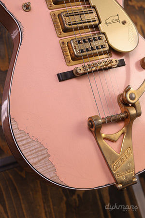 Gretsch Custom Shop 1959 White Penguin Faded Shell Pink Super Heavy Relic von Baumeister Chad Henrichsen