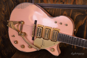 Gretsch Custom Shop 1959 White Penguin Faded Shell Pink Super Heavy Relic von Baumeister Chad Henrichsen