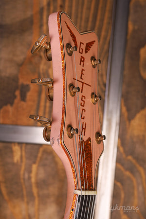 Gretsch Custom Shop 1959 White Penguin Faded Shell Pink Super Heavy Relic von Baumeister Chad Henrichsen