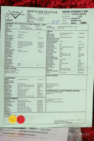 Fender Custom Shop Limited Fat '54 Strat Relic Aged Black VORBESTELLUNG