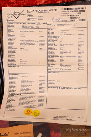 Fender Custom Shop Limited Edition Roasted 50's Stratocaster Faded Aged Sonic Blue VORBESTELLUNG