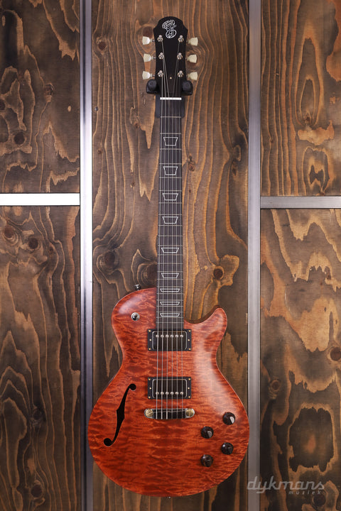 Patrick James Eggle Macon Single Cut Semi-Hollow Quilted Sapele