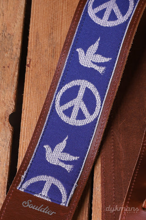 Souldier Guitar Strap Torpedo Blue Peace Dove Neil young