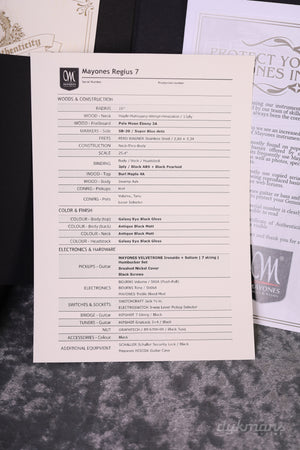 Mayones Regius 7 Galaxy Eye Schwarz glänzend