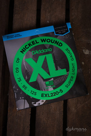 D'addario Nickel Wound Long Scale 5-Saiter 40-125