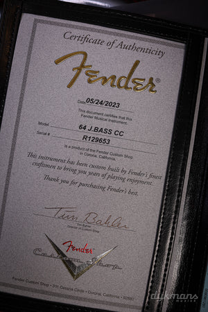 Fender Custom Shop '64 Jazz Bass Journeyman Relic Charcoal Frost Metallic GEBRAUCHT!