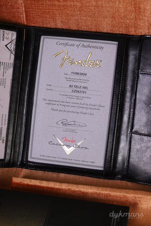 Fender Custom Shop Time Machine '63 Telecaster Relic Aged Fiesta Red VORBESTELLUNG