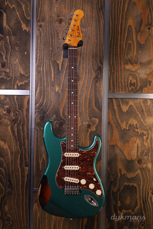 Del-Tone 60er S-Style Sherwood Green über Sunburst
