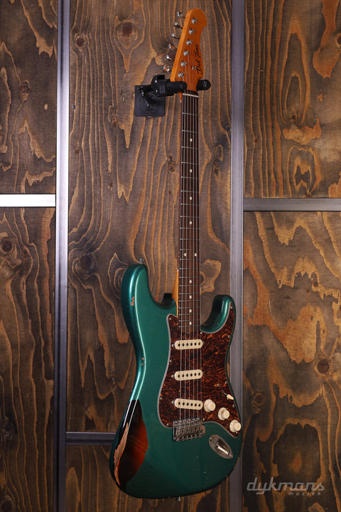 Del-Tone 60er S-Style Sherwood Green über Sunburst