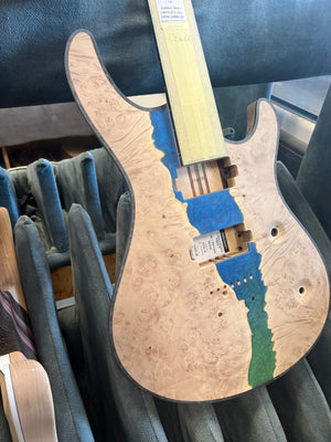 Mayones Regius 7 Buckeye Burl Master Grade Custom Colour