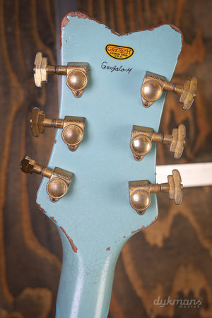 Gretsch Custom Shop 1959 White Penguin Faded Daphne Blue Heavy Relic VORBESTELLUNG