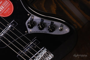 Squier Affinity Series Active Jazz Bass V Schwarz Metallic