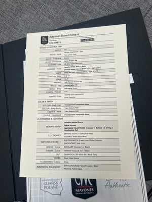 Mayones Duvell Elite 6 Trans Türkis