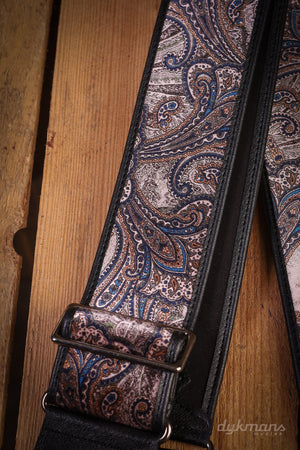 RightOn Gitarrengurt Paisley Samt Braun Talisman