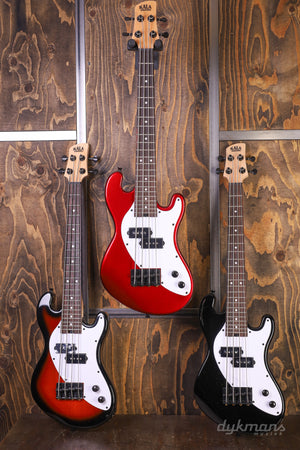 Kala Solid Body 4-Saiter U-BASS in Candy Apple Red mit Bünden