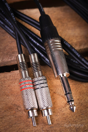 Gelbes Kabel K02ST-3 3 m Kabel 2x Cinch auf Stereo-Klinke