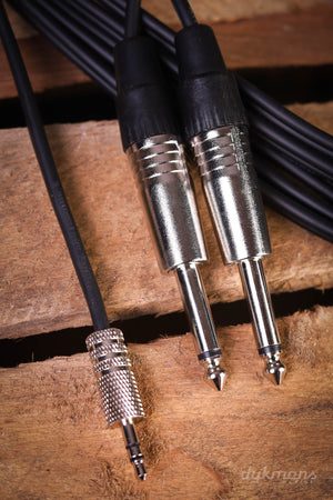 Gelbes Kabel K07-3 2x Stecker auf TRS Mini-Buchse