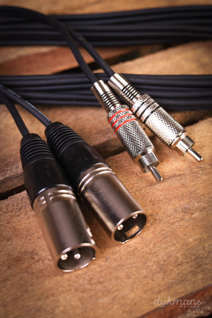 Gelbes Kabel K09-3 2x XLR auf 2x RCA