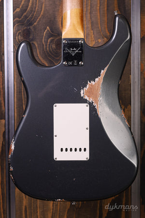 Fender Custom Shop 1967 Stratocaster Relic mit Closet Classic Hardware Aged Charcoal Frost Metallic