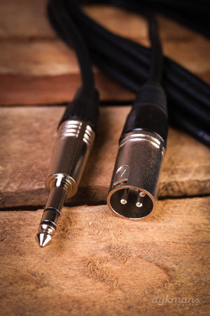 Gelbes Kabel K14-3 TRS-Buchse auf XLR-Stecker