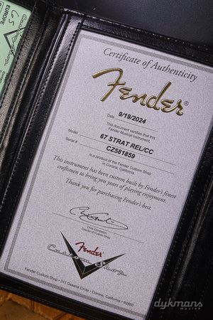 Fender Custom Shop 1967 Stratocaster Relic mit Closet Classic Hardware Aged Charcoal Frost Metallic