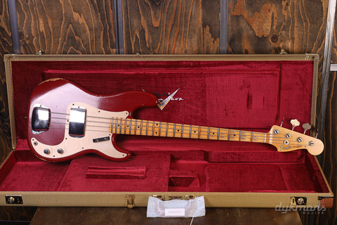 Fender Custom Shop Limited Edition „P“ Jazz Bass Relic Aged Cimarron Red