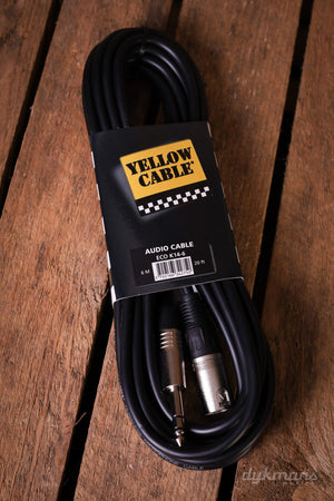 Gelbes Stereo-Klinkenkabel auf XLR ECO K14-6 6m