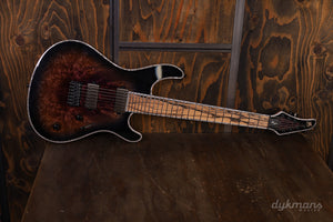 Mayones Regius 7 Burl Maple 5A Galaxy Eye Purple