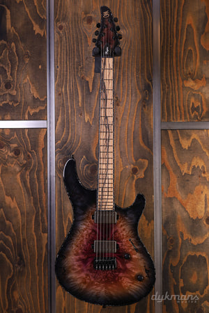 Mayones Regius 6 Burl Maple 5A Galaxy Eye Purple