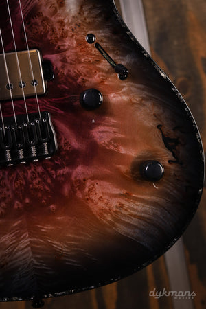 Mayones Regius 6 Burl Maple 5A Galaxy Eye Purple