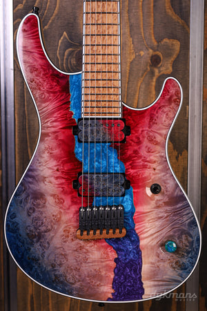 Mayones Regius 7 Buckeye Burl Master Grade Sonderfarbe