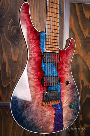 Mayones Regius 7 Buckeye Burl Master Grade Sonderfarbe