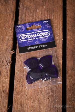 Dunlop Stubby Plectra 3.0mm 6 pack