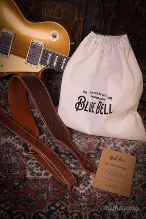 Blaue Glocke der venezianische Riemen mitten Brown