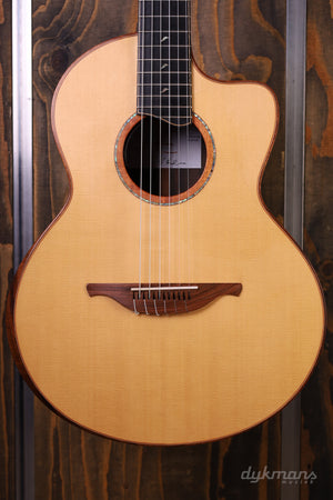 Lowden S50J Ziricote Alpine Spruce leaf inlay