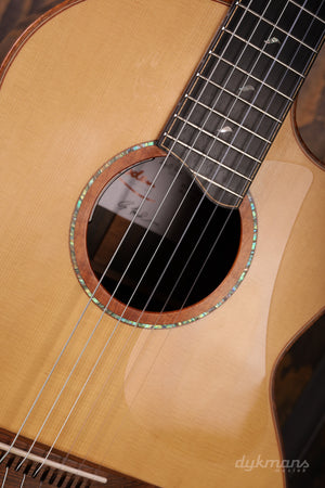 Lowden S50J Ziricote Alpine Spruce leaf inlay