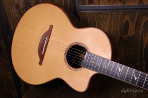 Lowden S50J Ziricote Alpine Spruce leaf inlay