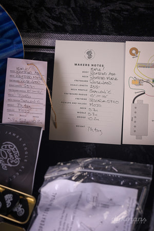 Patrick James Eggle 96 HSS Gesteppte Insel Blau Burst