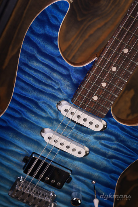 Patrick James Eggle 96 HSS Quilted Island Blue Burst